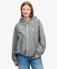 Checked Raglan Windbreaker Jacket