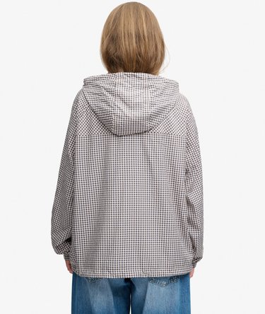 Veste Windbreaker &agrave; Carreaux Coupe D&eacute;contract&eacute;e Image 5