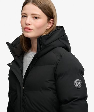 City Chevron Padded Longline Coat Image 5