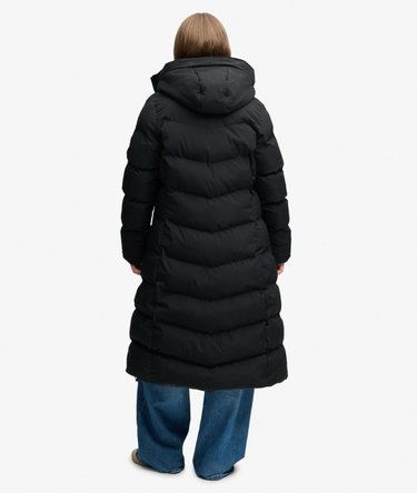 City Chevron Padded Longline Coat Image 6