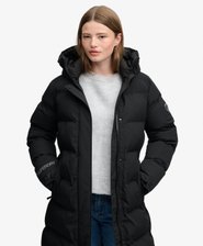 City Chevron Padded Longline Coat