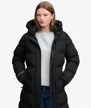 City Chevron Padded Longline Coat Image 2