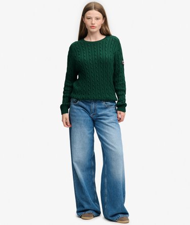 Slouchy Cable Knit Jumper Image 3