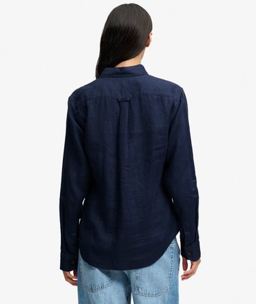 Premium Linen Button Down Slim Shirt Image 5