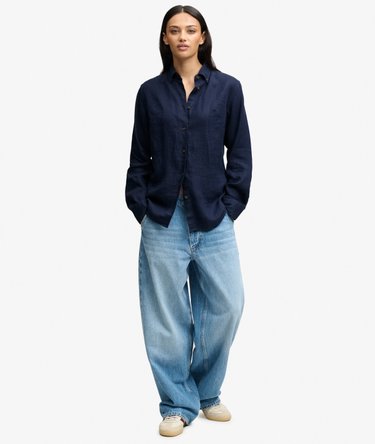 Premium Linen Button Down Slim Shirt Image 3