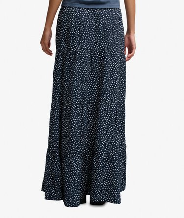 Woven Tiered Maxi Skirt Image 4