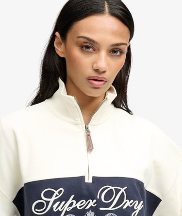 Ornate Script Half Zip Sweatshirt Image 4