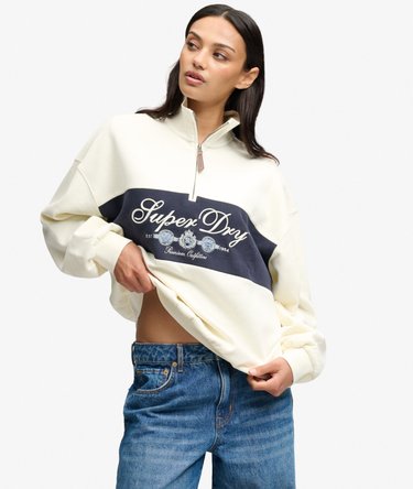 Ornate Script Half Zip Sweatshirt Image 2