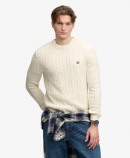 Cotton Cable Knit Crew Jumper