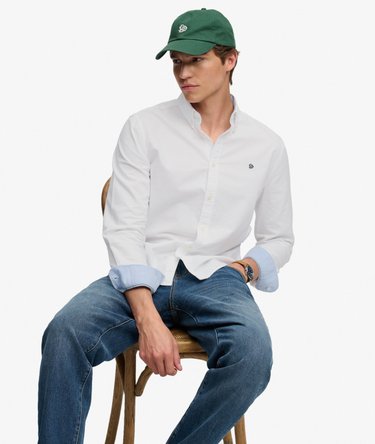 Chemise Oxford Preppy Manches Longues Coupe D&eacute;contract&eacute;e Image 1