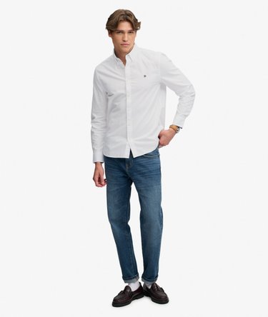Chemise Oxford Preppy Manches Longues Coupe D&eacute;contract&eacute;e Image 3