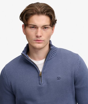 Pull Maille Demi-Zip Coupe Ajust&eacute;e Image 4