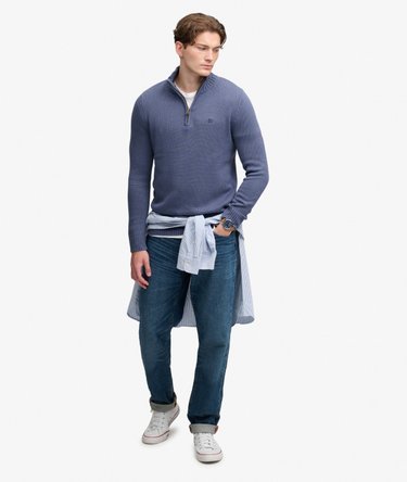 Pull Maille Demi-Zip Coupe Ajust&eacute;e Image 3