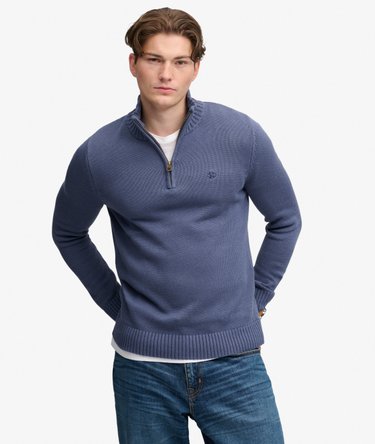 Pull Maille Demi-Zip Coupe Ajust&eacute;e Image 1