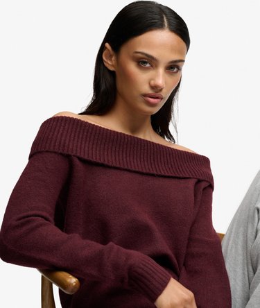 Jersey Bardot Knitted corte ajustado Image 2