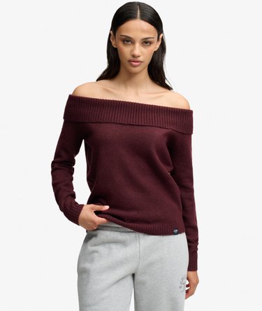 Jersey Bardot Knitted corte ajustado Image 1