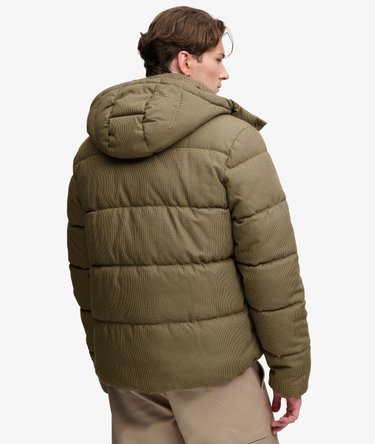 Premium Hooded Check Puffer Jacket Image 6