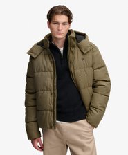 Premium Hooded Check Puffer Jacket