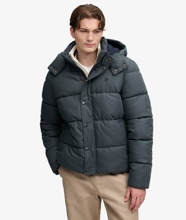 Giacca Puffer a Quadri con Cappuccio Premium Image 5