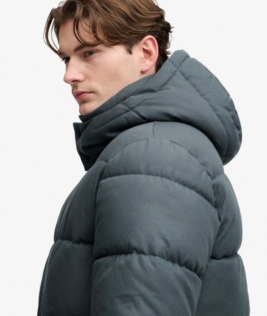 Giacca Puffer a Quadri con Cappuccio Premium Image 2
