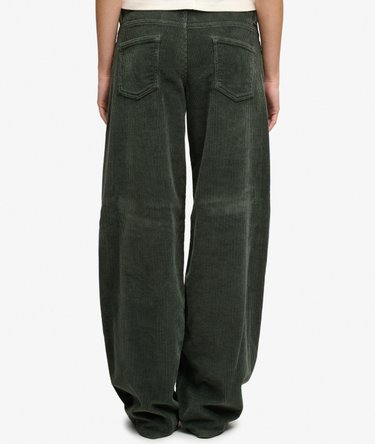 Pantalones de Pana Jumbo Baggy de Talle Medio Image 4