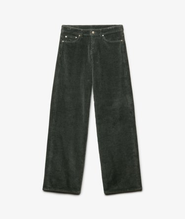 Pantalones de Pana Jumbo Baggy de Talle Medio Image 8