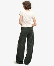 Mid Rise Baggy Jumbo Corduroy Broek