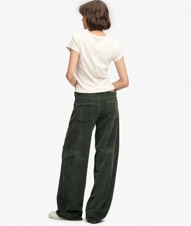 Pantalones de Pana Jumbo Baggy de Talle Medio Image 6
