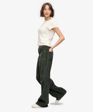 Mid Rise Baggy Jumbo Corduroy Broek