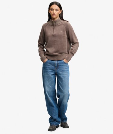 Washed Classic Half Zip Knit Image 3