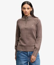 Washed Classic Half Zip Knit