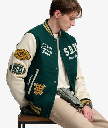 Chaqueta Varsity con Parches Vintage Image 2