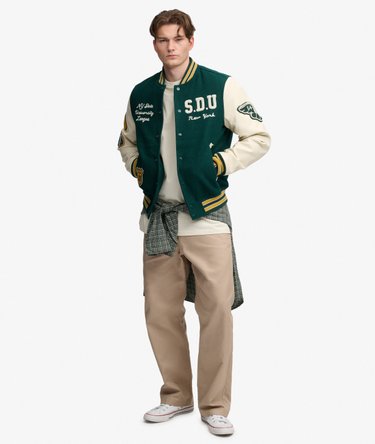 Chaqueta Varsity con Parches Vintage Image 3
