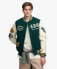 Chaqueta Varsity con Parches Vintage
