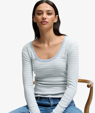 Top a Righe a Maniche Lunghe Athletic Essentials Image 2