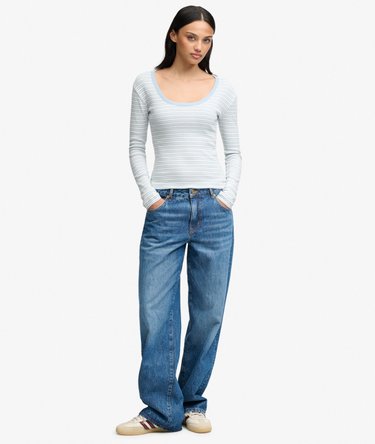 Top a Righe a Maniche Lunghe Athletic Essentials Image 3