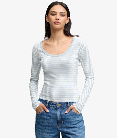 Top a Righe a Maniche Lunghe Athletic Essentials Image 1