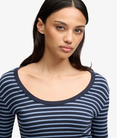 Top a Righe a Maniche Lunghe Athletic Essentials Image 4