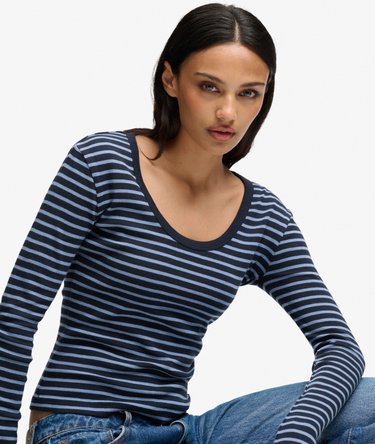 Top a Righe a Maniche Lunghe Athletic Essentials Image 2