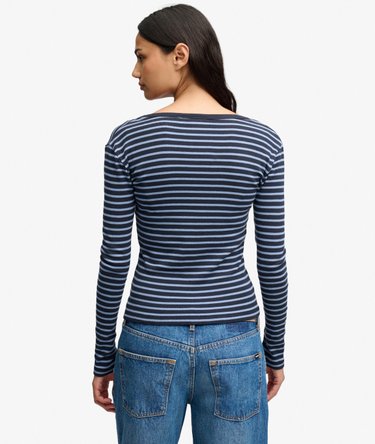 Top a Righe a Maniche Lunghe Athletic Essentials Image 5
