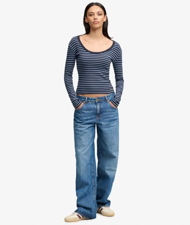 Top a Righe a Maniche Lunghe Athletic Essentials Image 3
