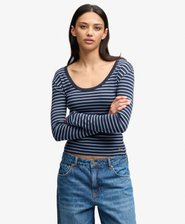 Athletic Essentials Striped Long Sleeve Top