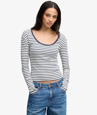 Athletic Essentials Striped Long Sleeve Top Image 1