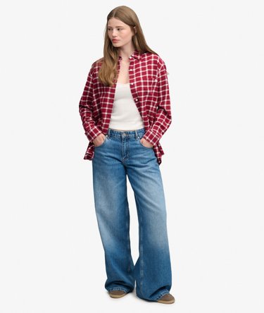 Flanellen Boyfriend Blouse oversized pasvorm Image 3