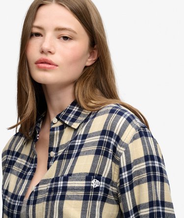 Flanellen Boyfriend Blouse oversized pasvorm Image 4