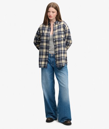 Flanellen Boyfriend Blouse oversized pasvorm Image 3