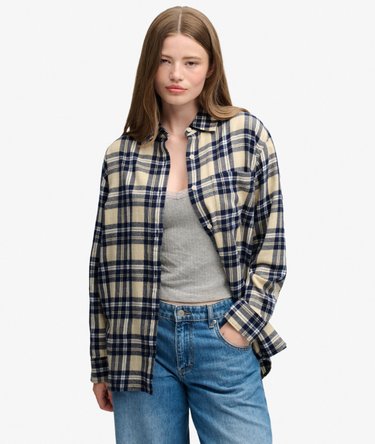 Flanellen Boyfriend Blouse oversized pasvorm Image 1