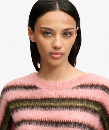 Slouchy Brushed Stripe Knit Jumper Image 4