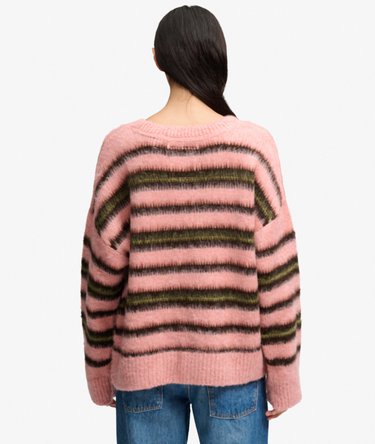 Slouchy Brushed Stripe Knit Jumper Image 5