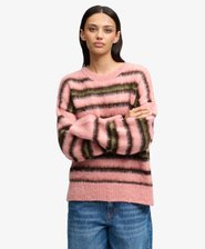 Slouchy Brushed Stripe Knit Jumper
